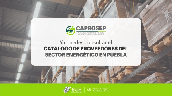 Publica Agencia de Energía Catálogo de Proveedores del Sector Energético en Puebla